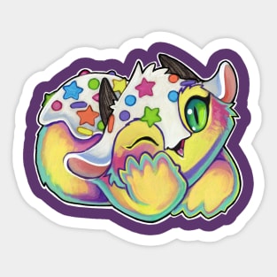 Rainbow sprinkles puffling Sticker